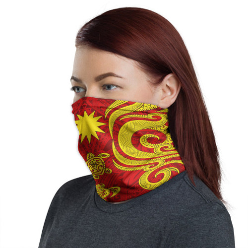Nauru Neck Gaiter - Turtle Tentacle Gold 1