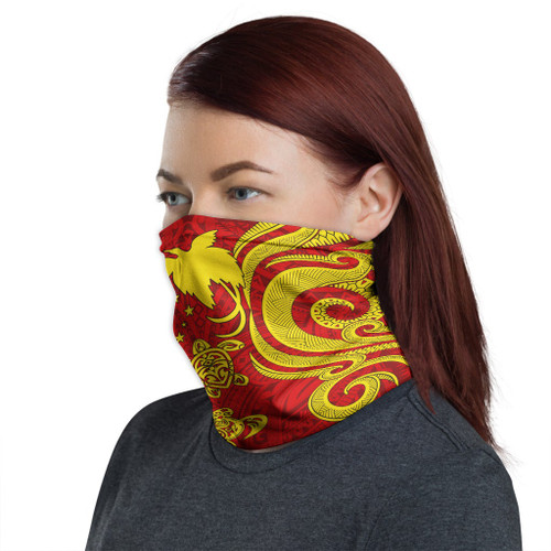 Papua New Guinea Neck Gaiter - Turtle Tentacle Gold 1