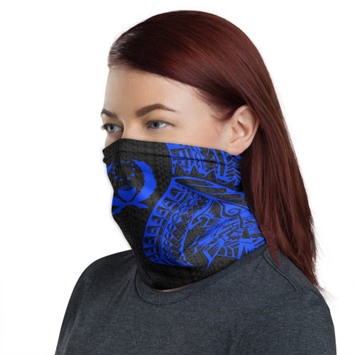 Pohnpei Neck Gaiter - Polynesian Pattern Blue 1