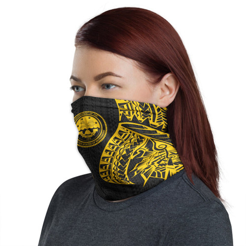 Federated States of Micronesia Neck Gaiter - Polynesian Pattern Gold 1