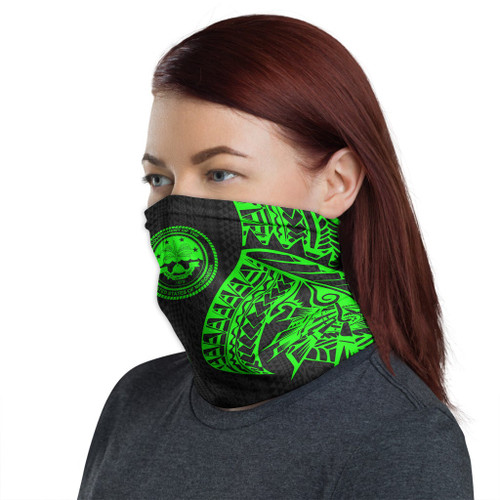 Federated States of Micronesia Neck Gaiter - Polynesian Pattern Green 1