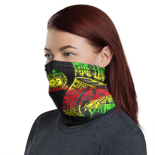 Samoa Neck Gaiter - Polynesian Pattern Reggae 1