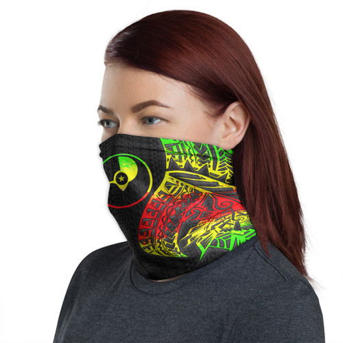 Yap Neck Gaiter - Polynesian Pattern Reggae 1