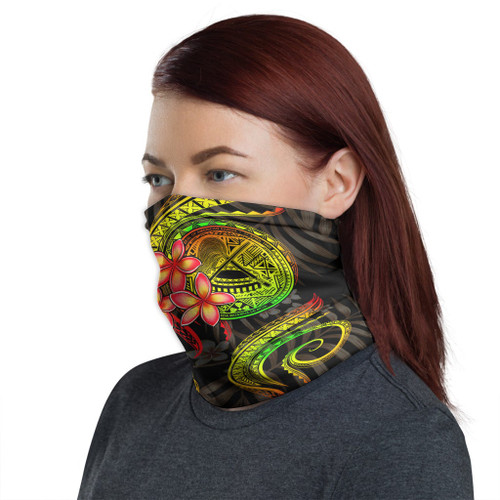 American Samoa Neck Gaiter - Plumeria Reggae 1