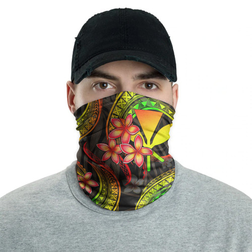 Hawaii Neck Gaiter - Plumeria Reggae 2