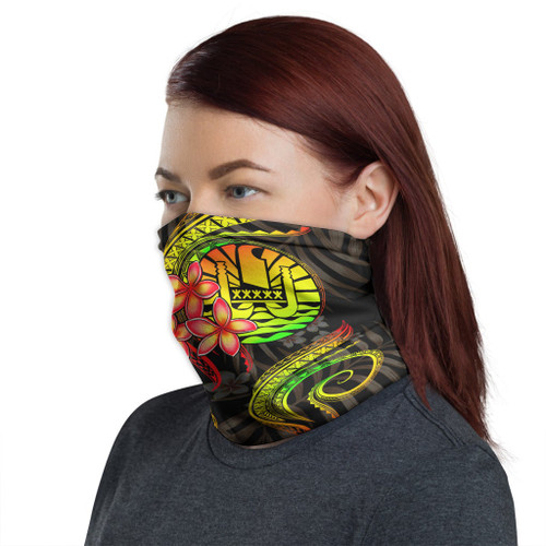 Tahiti Neck Gaiter - Plumeria Reggae 1