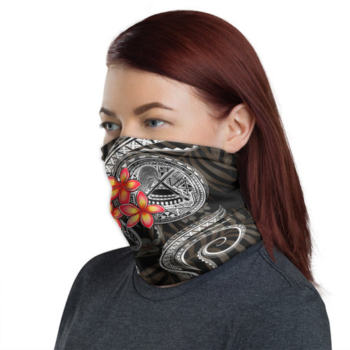 American Samoa Neck Gaiter - Plumeria White 1