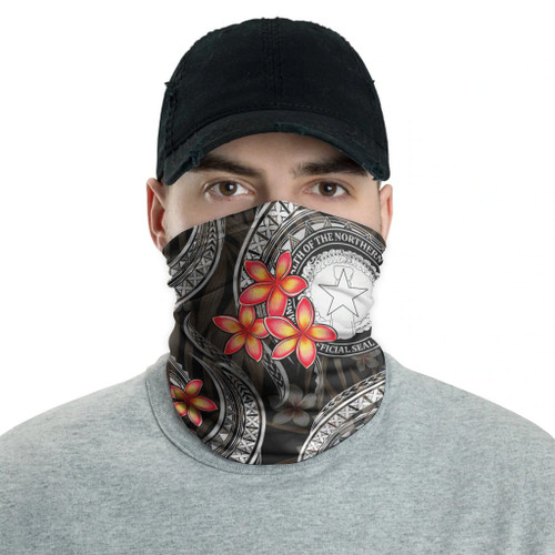 CNMI Neck Gaiter - Plumeria White 2