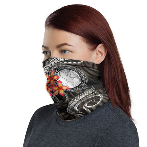 CNMI Neck Gaiter - Plumeria White 1