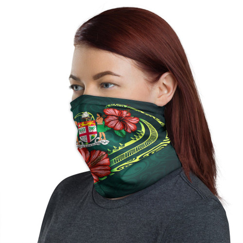 Fiji Neck Gaiter - Hibiscus With Seal 1