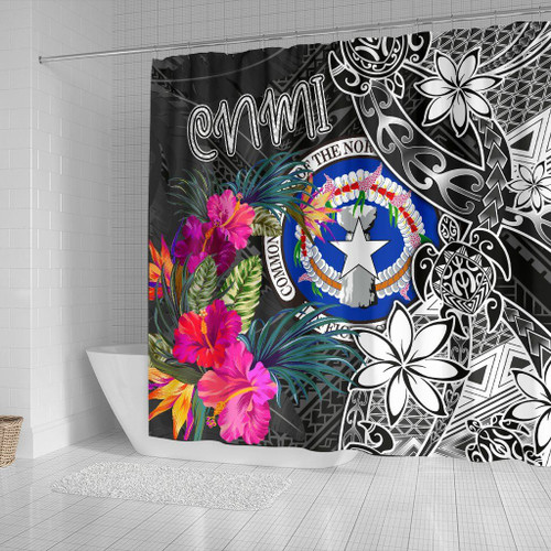 CNMI Shower Curtain - Turtle Floral 2