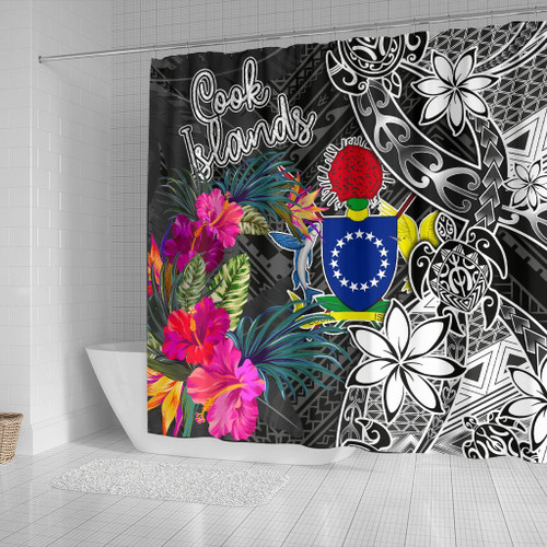 Cook Islands Shower Curtain - Turtle Floral 2