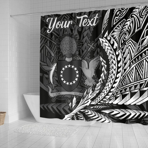 Cook Islands Shower Curtains - Custom Personalised Wings Style 2