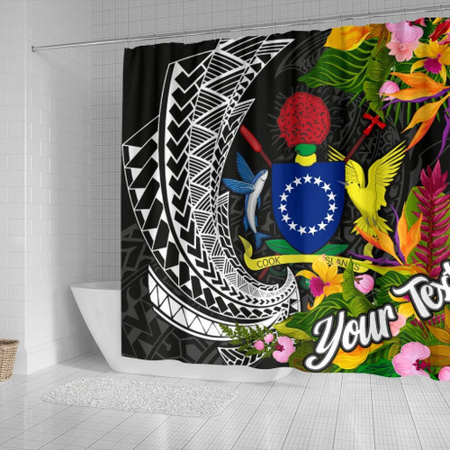 Cook Islands Shower Curtains - Custom Personalised Seal Spiral Polynesian Patterns 2