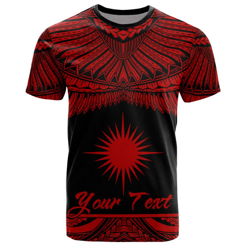 Marshall Islands Polynesian Custom Personalised T-Shirt - Marshall Islands Pride Red Version 1