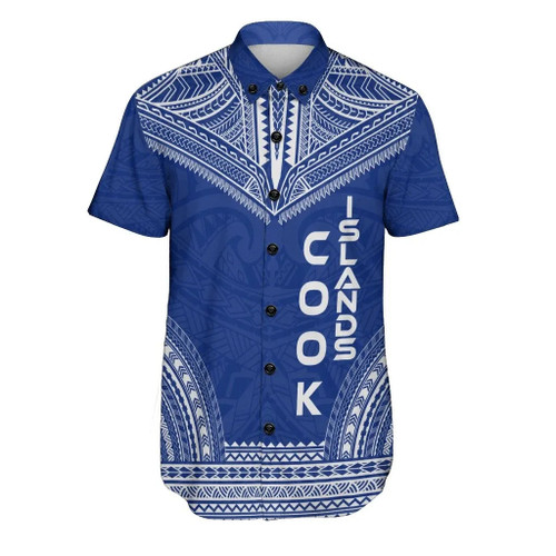 Cook Islands Polynesian Chief Hawaiian Shirts - Flag Version 1