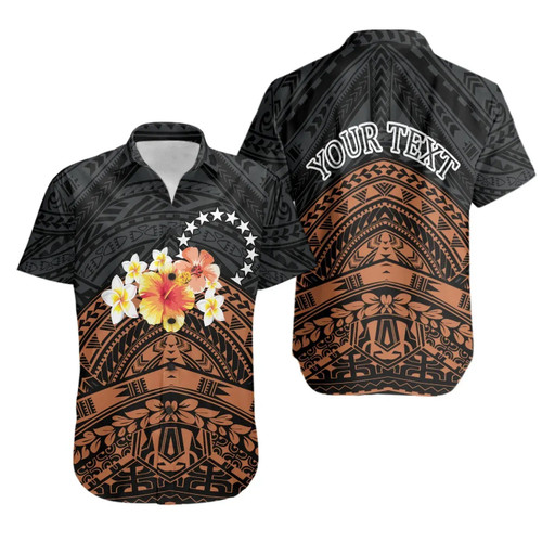 Cook Islands Custom Personalised Hawaiian Shirts - Tribal Pattern Hibiscus 1