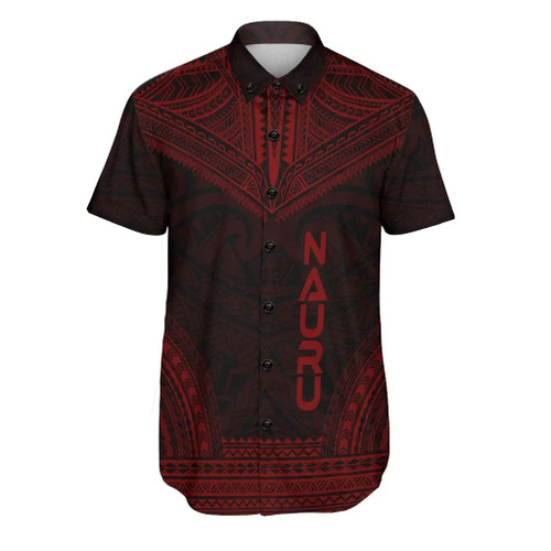Nauru Polynesian Chief Hawaiian Shirts - Red Version 1