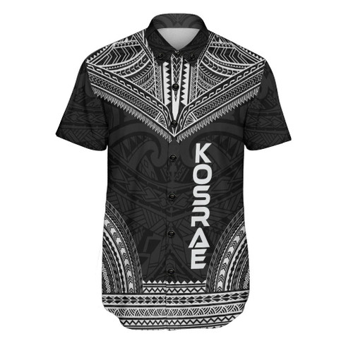 Kosrae Polynesian Chief Hawaiian Shirts - Black Version 1