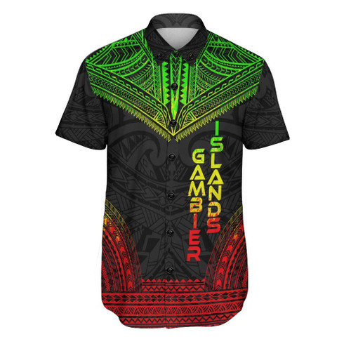 Gambier Islands Polynesian Chief Hawaiian Shirts - Reggae Version 1