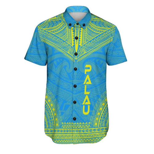 Palau Polynesian Chief Hawaiian Shirts - Flag Version 1