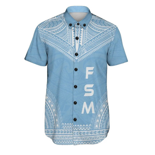 Federated States Of Micronesia Polynesian Chief Hawaiian Shirts - Flag Version 1