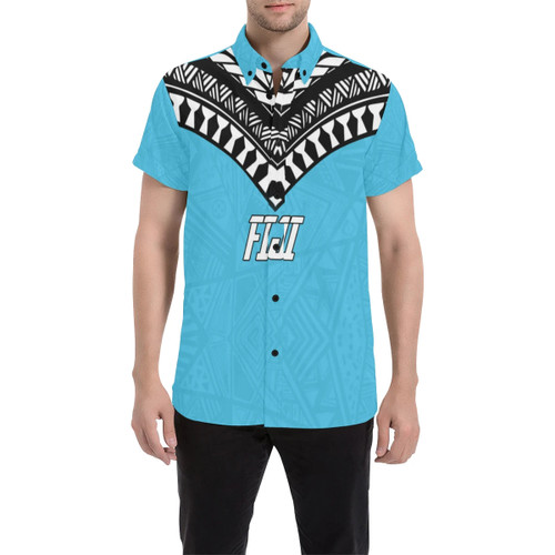 Fiji Polynesian Hawaiian Shirts - Fiji Flag 1