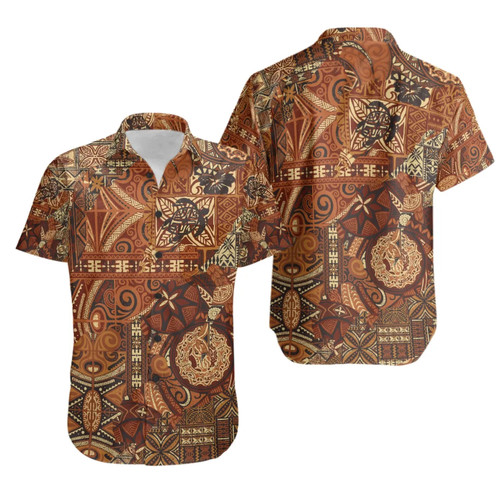 Polynesian Hawaiian Shirts - Vintage Tapa Pattern 1