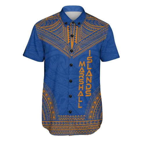 Marshall Islands Polynesian Chief Hawaiian Shirts - Flag Version 1