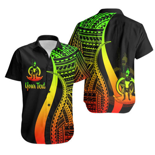 Vanuatu Custom Personalised Hawaiian Shirts - Reggae Polynesian Tentacle Tribal Pattern 1