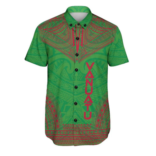 Vanuatu Polynesian Chief Hawaiian Shirts - Flag Version 1