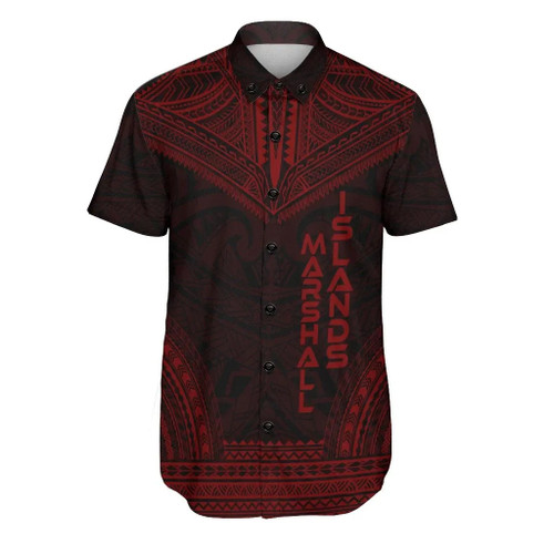 Marshall Islands Polynesian Chief Hawaiian Shirts - Red Version 1
