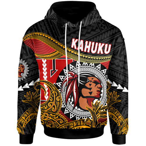Hawaii Polynesian Hoodie - Kahuku High & Intermediate School The Red Raiders Polynesian Culture Pride