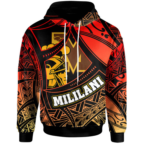 Hawaii Custom Personalised Polynesian Hoodie - Mililani High School The Trojans Pride Tribal Pattern