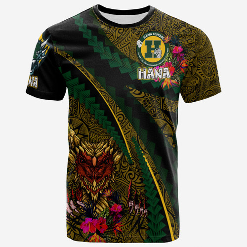 Hawaii Hana High and Elementary School Custom Polynesian T-shirt - Hana Super Dragons Tribal Pattern Scratch Style