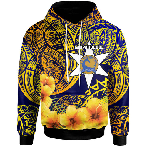 Hawaii Custom Hoodie - Laup����hoehoe Community Public Charter School with Polynesian and HIbicus Flower