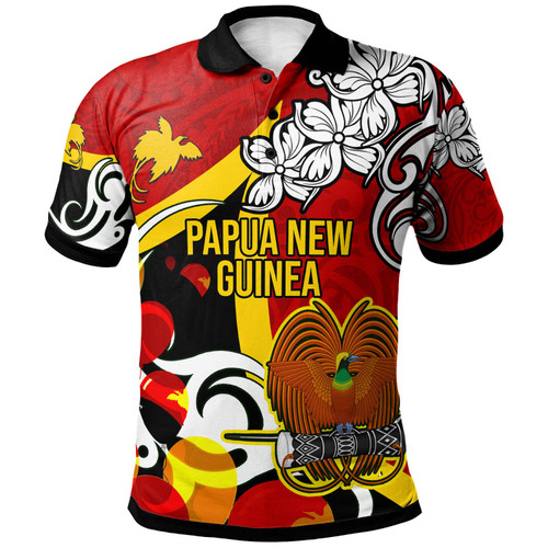 Papua New Guinea Polo Shirt - Custom Coat Of Arms PNG with Polynesian Culture Hoodie Polo Shirt