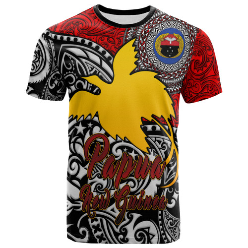 Papua New Guinea T-shirt - Custom Gulf Of Papua New Guinea With Polynesian Patterns T-shirt