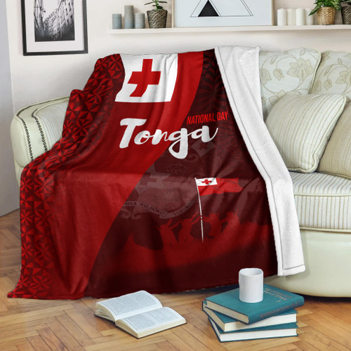 Tonga Premium Blanket - National Day Tonga Coat Of Arms Polynesian