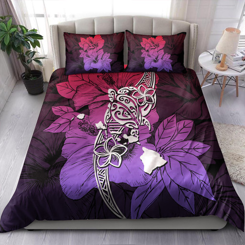 Hawaii Bedding Set Polynesian Hibiscus Sweat