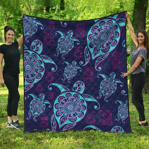 Hawaii Premium Quilt Turtle Neon