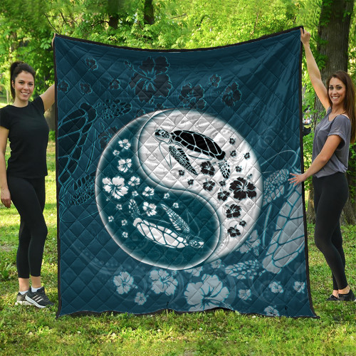 Hawaii Premium Quilt Yinyang Turtle Hibiscus
