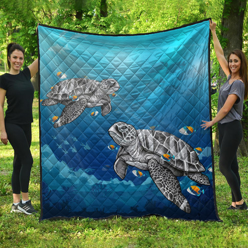 Hawaii Premium Quilt Turtle And Humuhumunukunukuapua'a New