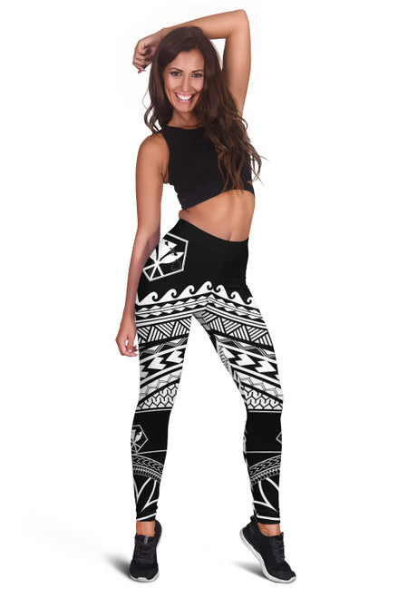 Hawaii Legging - Kanaka Hawaii Polynesian Style Logo Design Legging