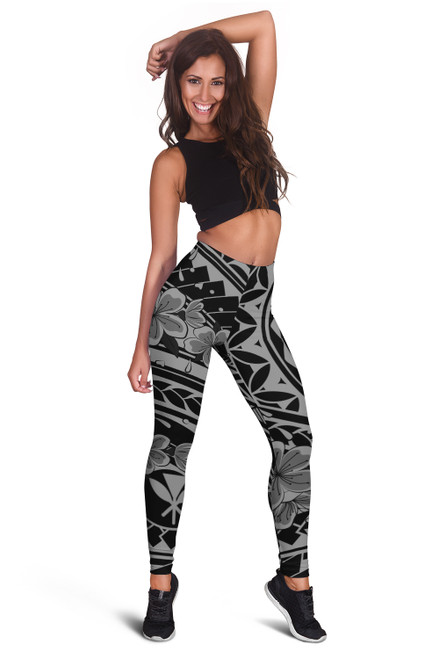 Hawaii Legging - Kanaka Floral Hawaii Polynesian Legging