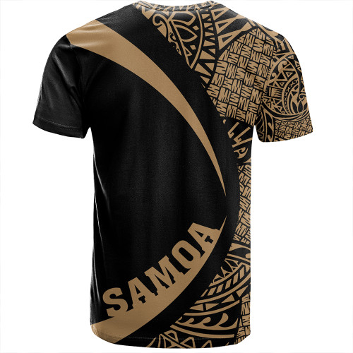 Samoa T-Shirt Coat Of Arm Lauhala Gold Circle