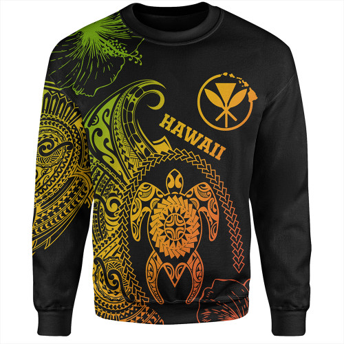 Hawaii Sweatshirt Hawaii Turtle Kanaka Reggage