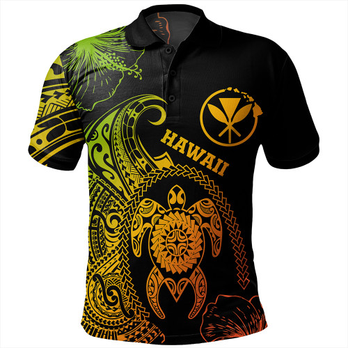 Hawaii Polo Shirt Hawaii Turtle Kanaka Reggage