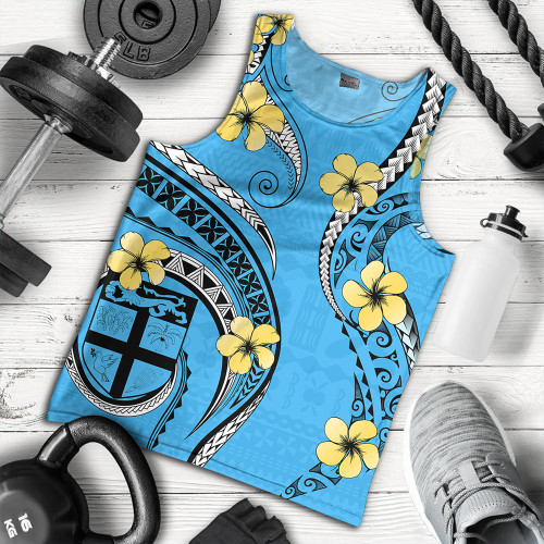 Fiji Tank Top Fiji Bula Style Plumeria Flower