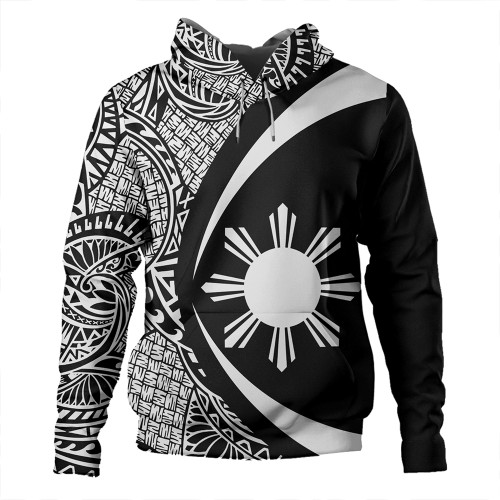 Philippines Hoodie Coat Of Arm Lauhala White Circle